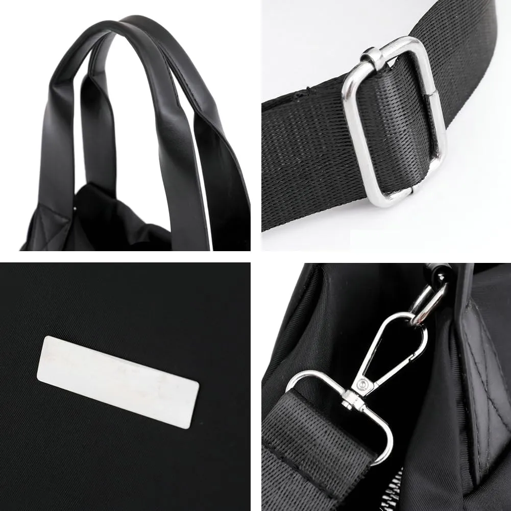 Women Crossbody Canvas Handbags Casual Work Tote Bags Nylon Top-handle Shoulder Purse Shopping Handbag