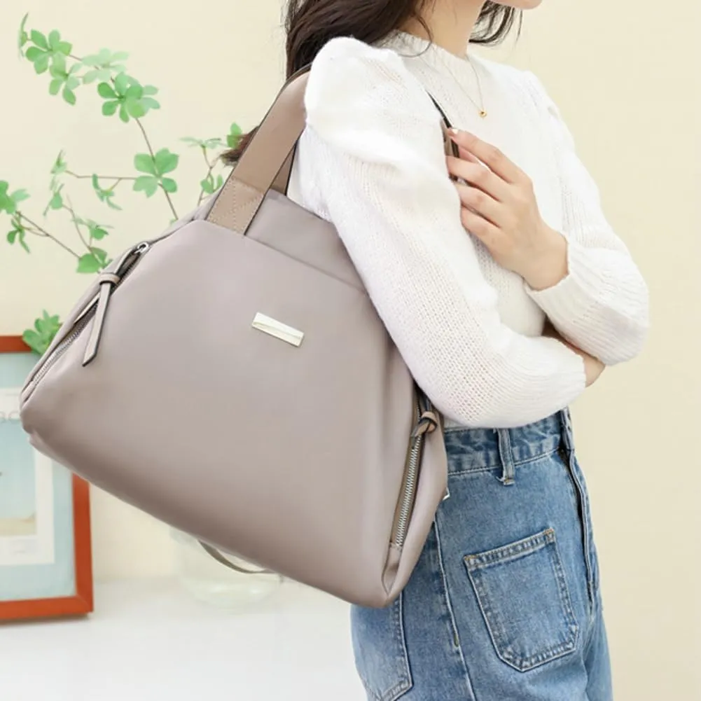 Women Crossbody Canvas Handbags Casual Work Tote Bags Nylon Top-handle Shoulder Purse Shopping Handbag