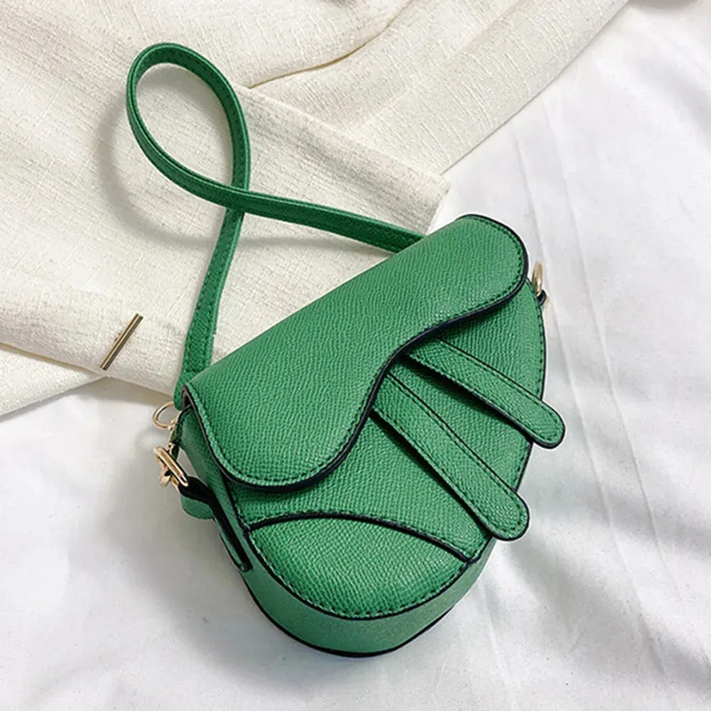 Women Mini Handbags Saddle Bag Fashion Underarm Bag Hasp Zipper Solid Color Casual Simple Messenger Bag Designer Handbags