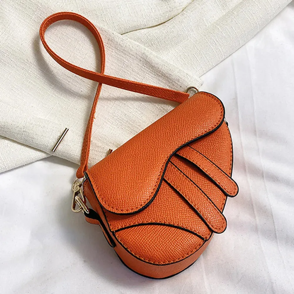 Women Mini Handbags Saddle Bag Fashion Underarm Bag Hasp Zipper Solid Color Casual Simple Messenger Bag Designer Handbags
