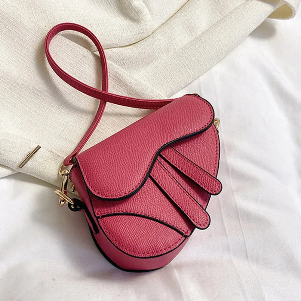 Women Mini Handbags Saddle Bag Fashion Underarm Bag Hasp Zipper Solid Color Casual Simple Messenger Bag Designer Handbags
