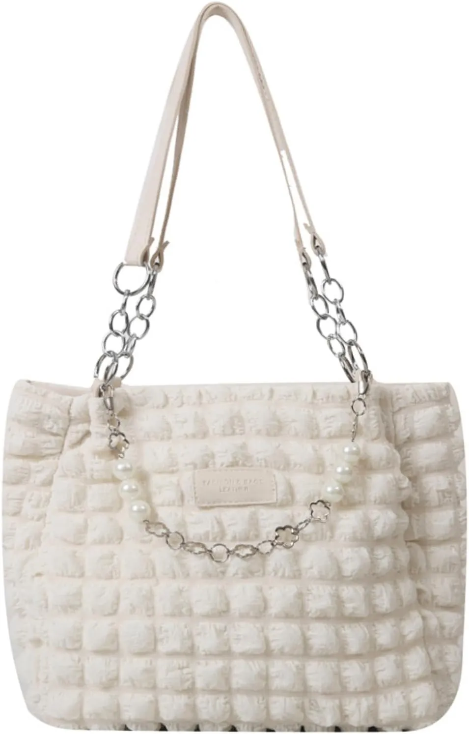 Women Puffer Tote Bag Quilted Shoulder Bag Soft Puffy Lightweight Handbags Puff Purse