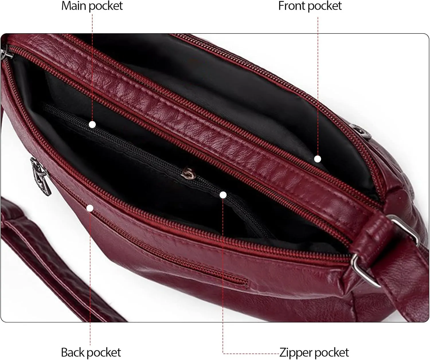 Women Shoulder Bags Multipockets Crossbody Purses Travel Messenger Bags Casual Purses and Handbags