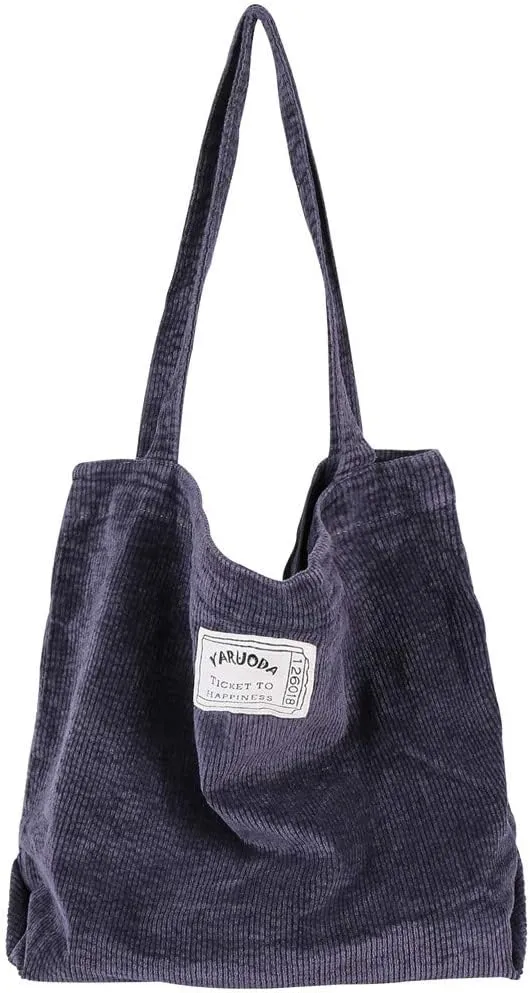Women Shoulder Handbags Casual Hobo Bags Corduroy Shopper Tote Bag