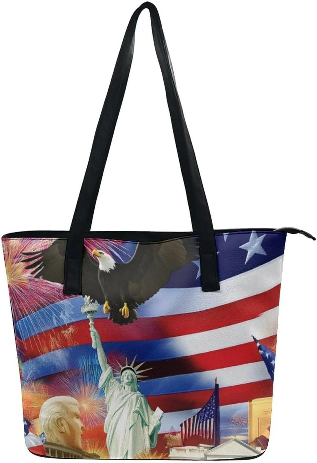 Women Tote Bags Handbags PU Leather Shoulder Casual Handbags
