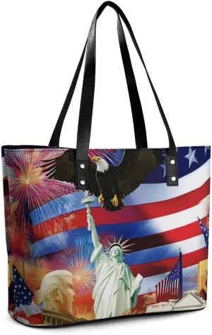 Women Tote Bags Handbags PU Leather Shoulder Casual Handbags