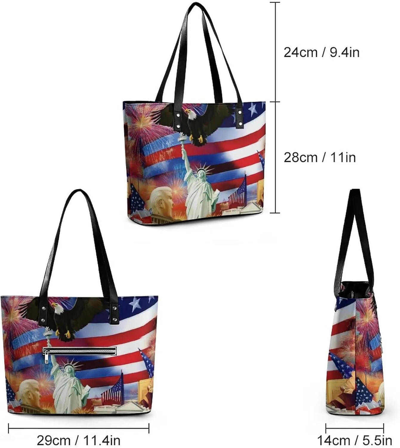 Women Tote Bags Handbags PU Leather Shoulder Casual Handbags