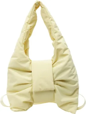 Women’s Bow-tie Shoulder Bag Fashion Tote Handbags Nylon Purse Lightweight Hobo Crossbody Bag for Travel Shopping