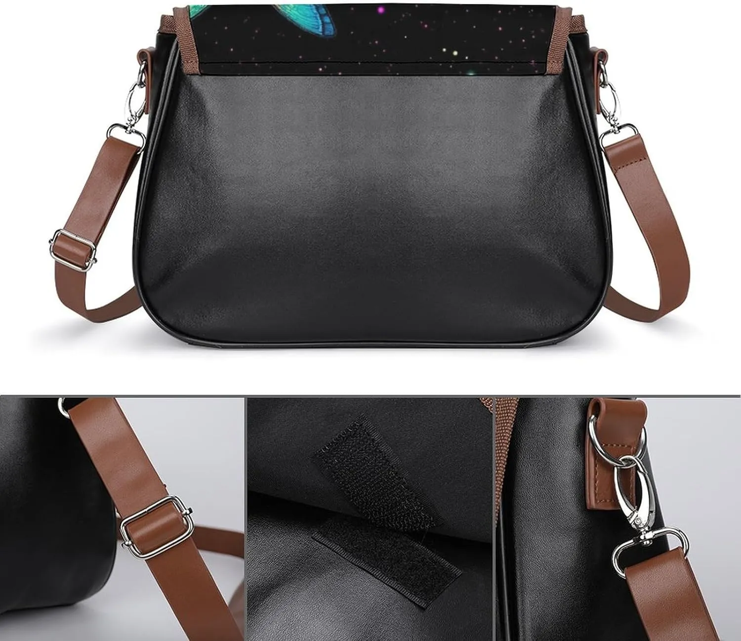 Women's Casual Crossbody Bag, Waterproof Leather Shoulder Purse Handbags for Work Travel