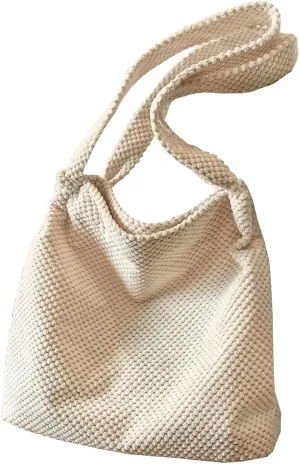 Women’s Corduroy Shoulder Bag tote bag beige black fuzzy crochet minimalist aesthetic cute large girls handbags