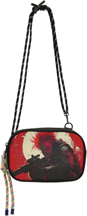 Women's Crossbody Handbags Skeleton Soldier Print Lightweight Shoulder Phone Purse for Walking, Hiking