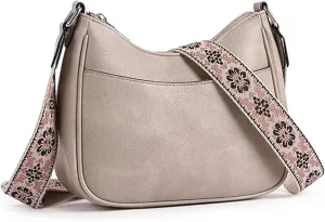 Women's Crossbody Handbags Vegan Leather Shoulder Bag with Adjustable Strap, Lightweight Small Purse for Everyday Essentials