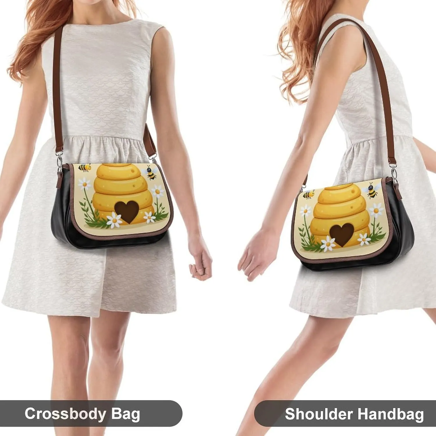 Womens PU Leather Crossbody Bag Lightweight Cellphone Purse Handbags with Adjustable Strap
