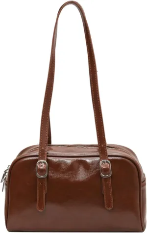 Womens Shoulder Bag Aesthetic Purse Y2k Bag Barrel Handbags for Women Vegan Leather Purse