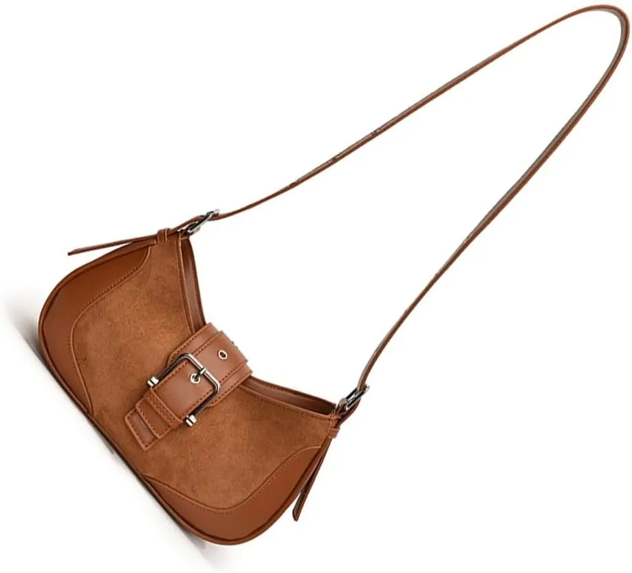 Women's Shoulder Bag Retro Underarm Bags Spacious Interior Casual Handbag PU Leather Crossbody Purse for Everyday Use