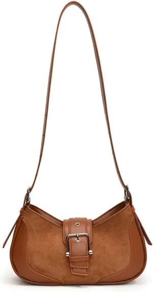Women's Shoulder Bag Retro Underarm Bags Spacious Interior Casual Handbag PU Leather Crossbody Purse for Everyday Use