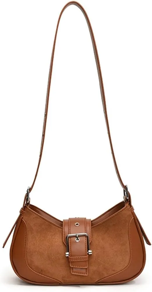 Women's Shoulder Bag Retro Underarm Bags Spacious Interior Casual Handbag PU Leather Crossbody Purse for Everyday Use