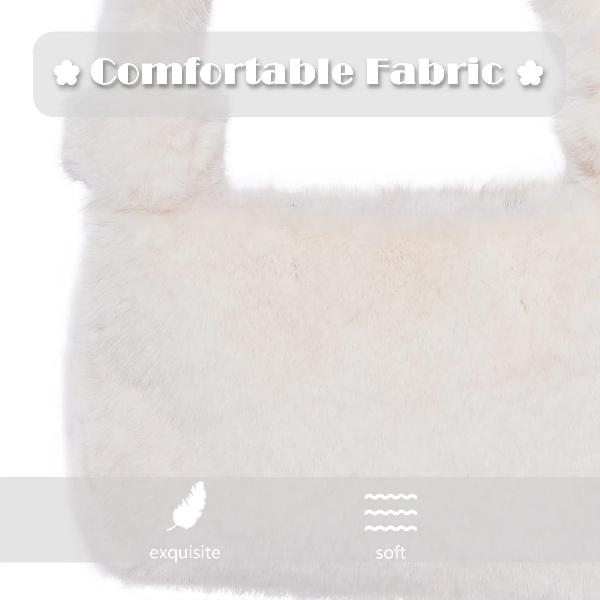 Women’s Shoulder Tote Handbags Fluffy Faux Fur Bag Crossbody Bag 21836