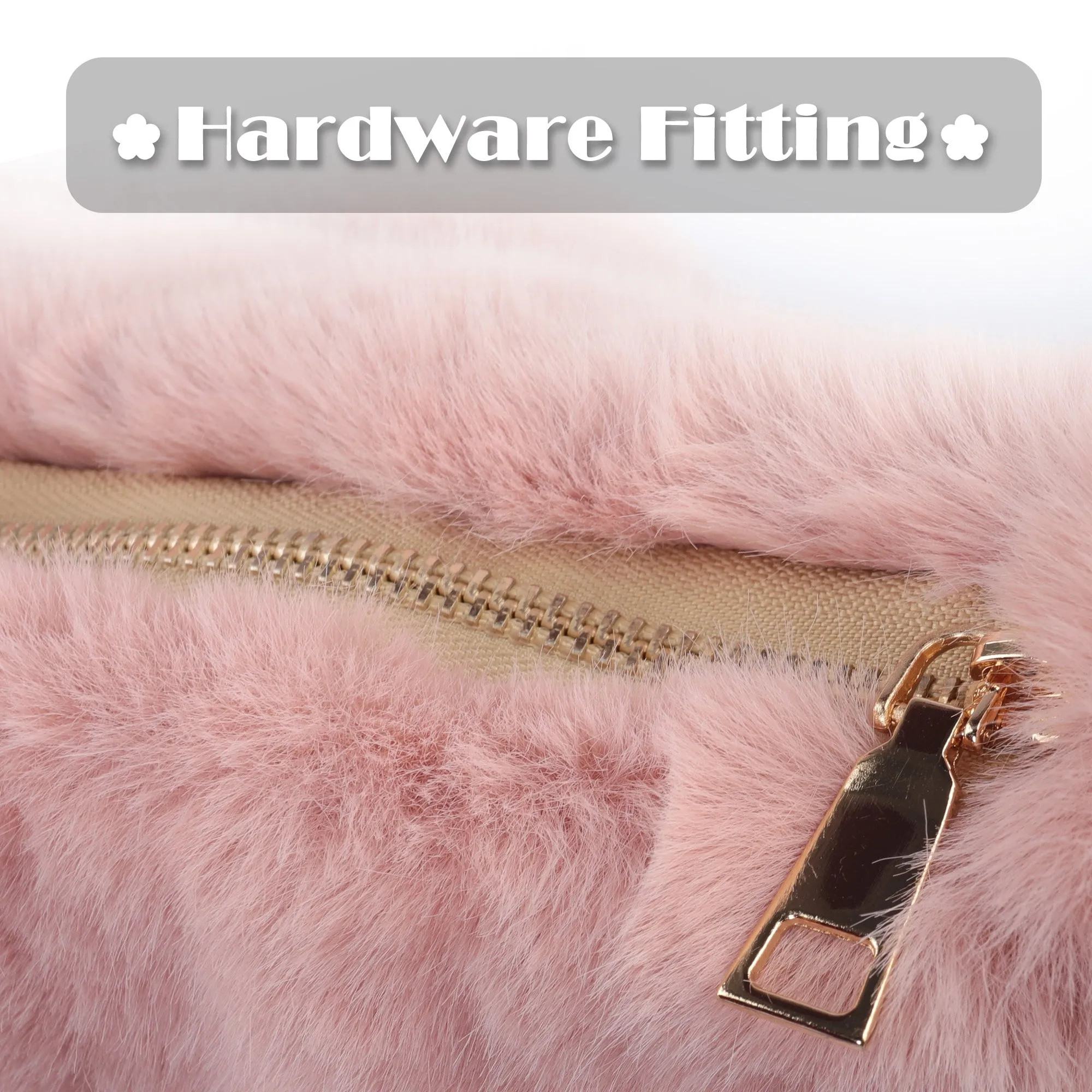 Women’s Shoulder Tote Handbags Fluffy Faux Fur Bag Crossbody Bag 21836