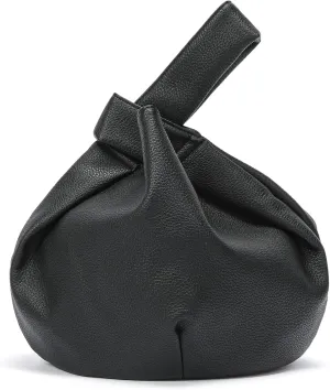 Women's Small Tote Bag for Women Soft Leather Top Handle Bag Wristlet Knot Pouch Purses and Handbags