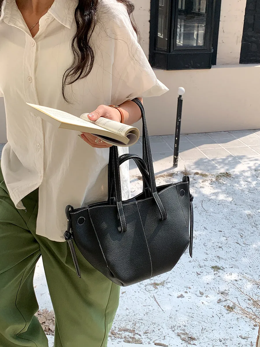 Women's Soft Leather Wings Style High-grade Large Handbags