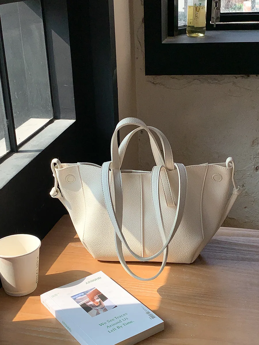 Women's Soft Leather Wings Style High-grade Large Handbags