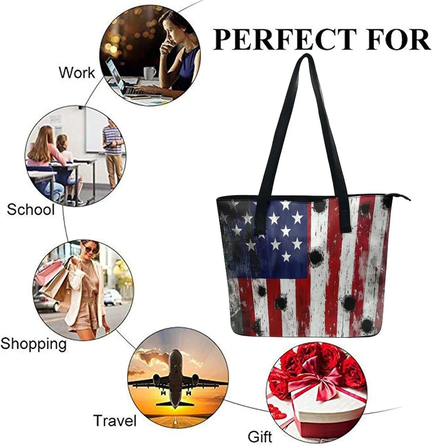 Women's Stylish Waterproof Tote Bag Casual Travel Shoulder Beach Bags
