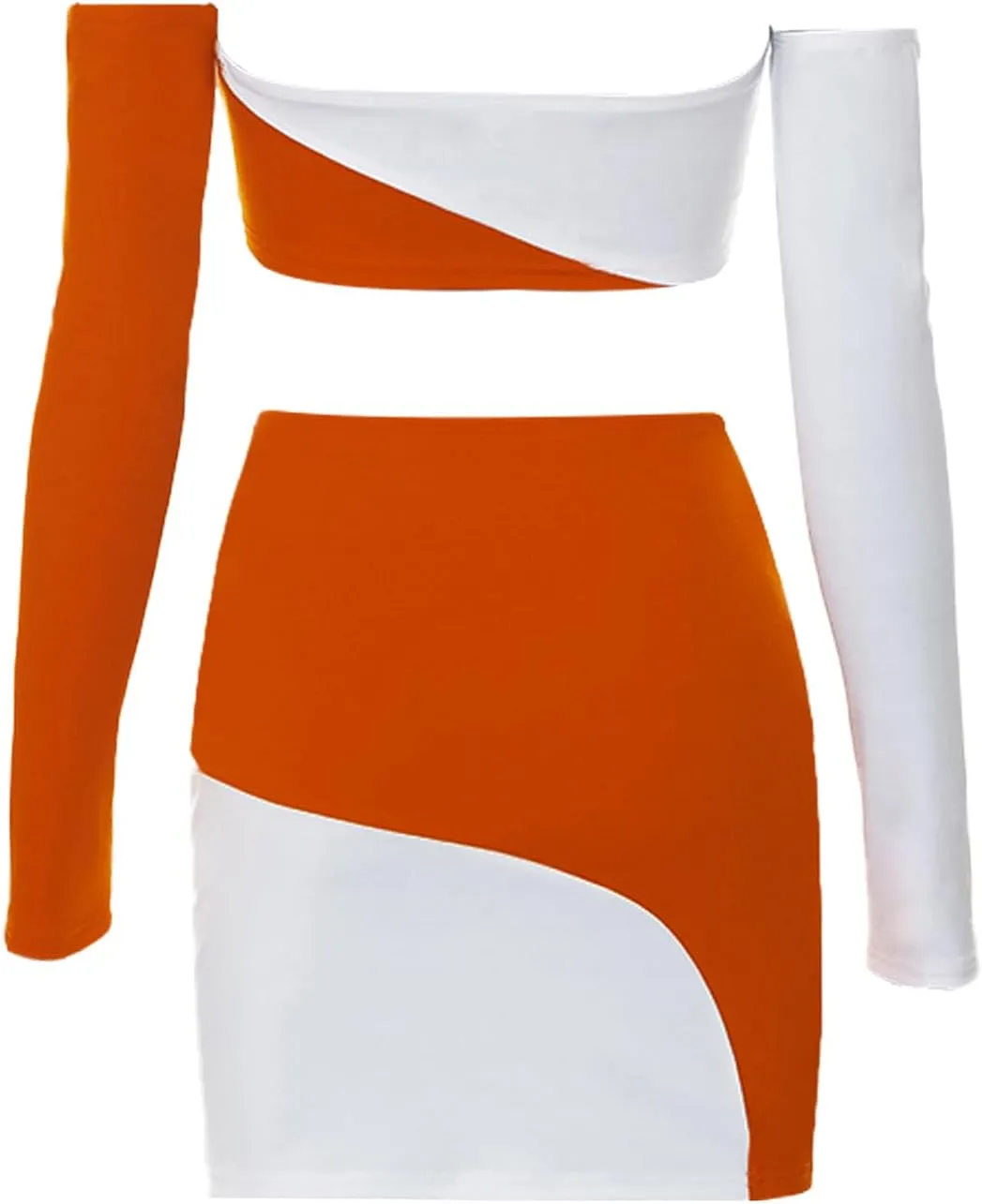 Women's Summer Two-Piece Skirt Sets Sexy Off Shoulders Top Y2K Going Out Short T-Shirt Sets Mini Dress Outfits D293