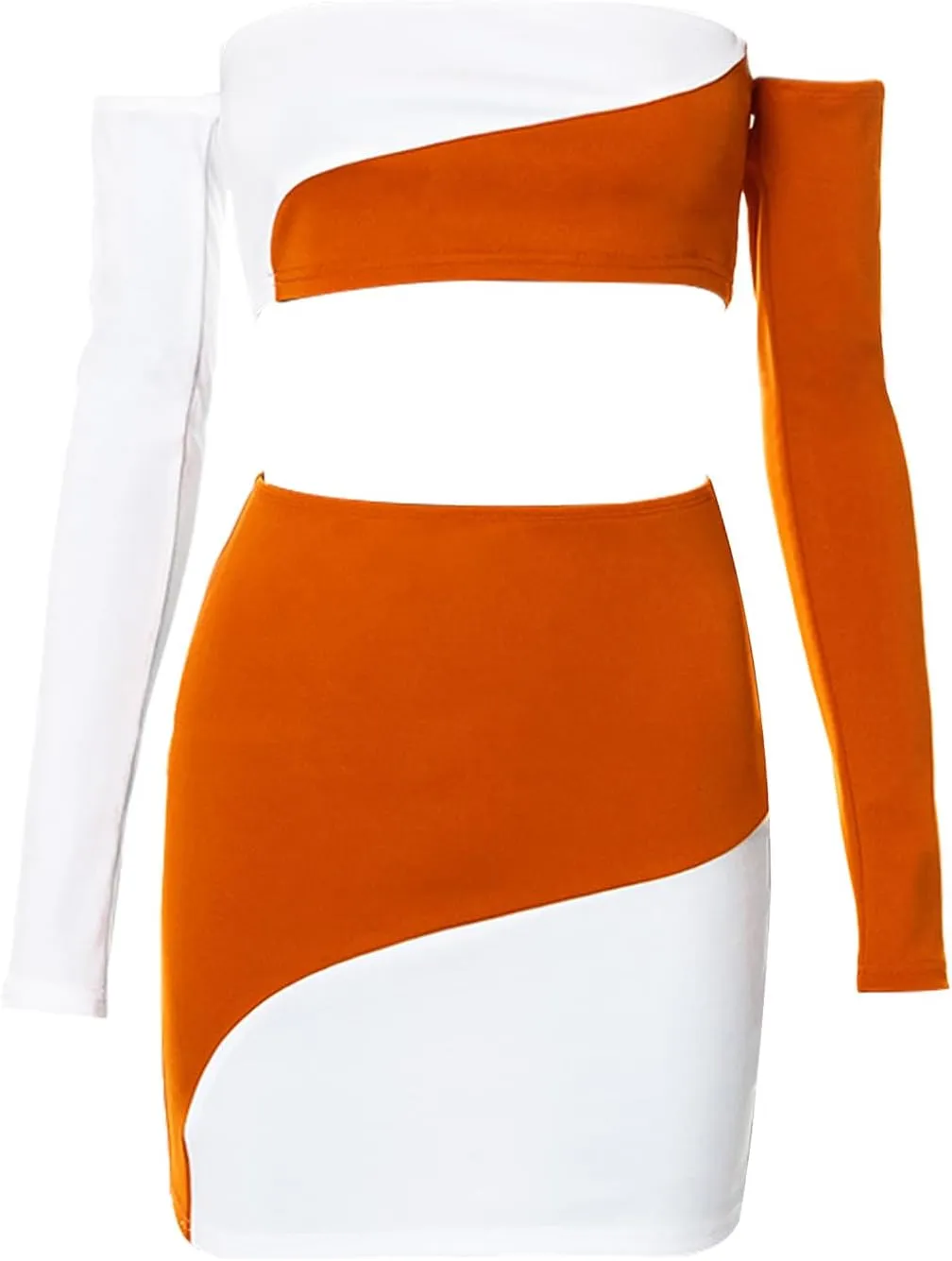 Women's Summer Two-Piece Skirt Sets Sexy Off Shoulders Top Y2K Going Out Short T-Shirt Sets Mini Dress Outfits D293