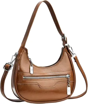 Womens Vegan Leather Top Handle Handbags Trendy Small Dumpling Crossbody Shoulder Purse Designer Tote Satchels