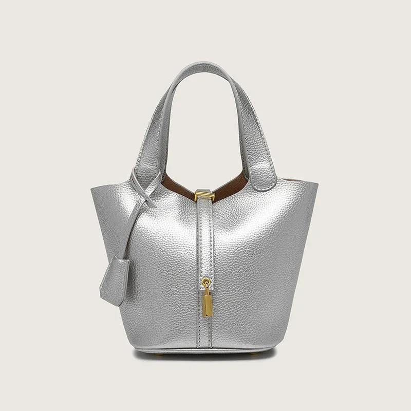 Women's Vegetable Basket Soft Leather Large Capacity Handbags