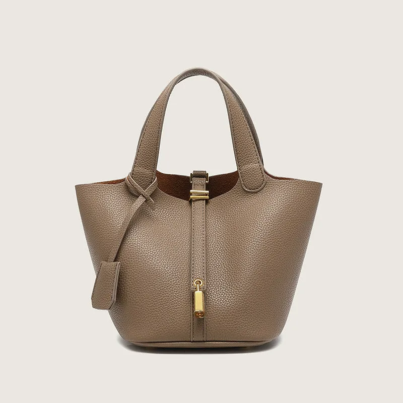 Women's Vegetable Basket Soft Leather Large Capacity Handbags