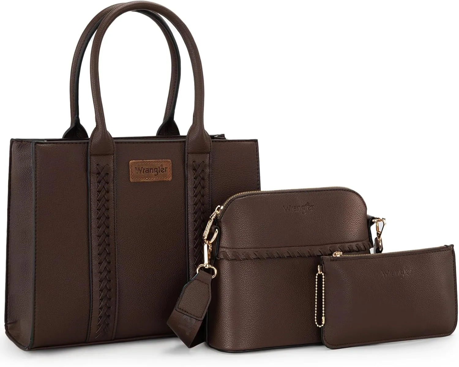 Wrangler 3Pcs Purses for Women Tote Bag Crossbody Handbag Sets with Strap