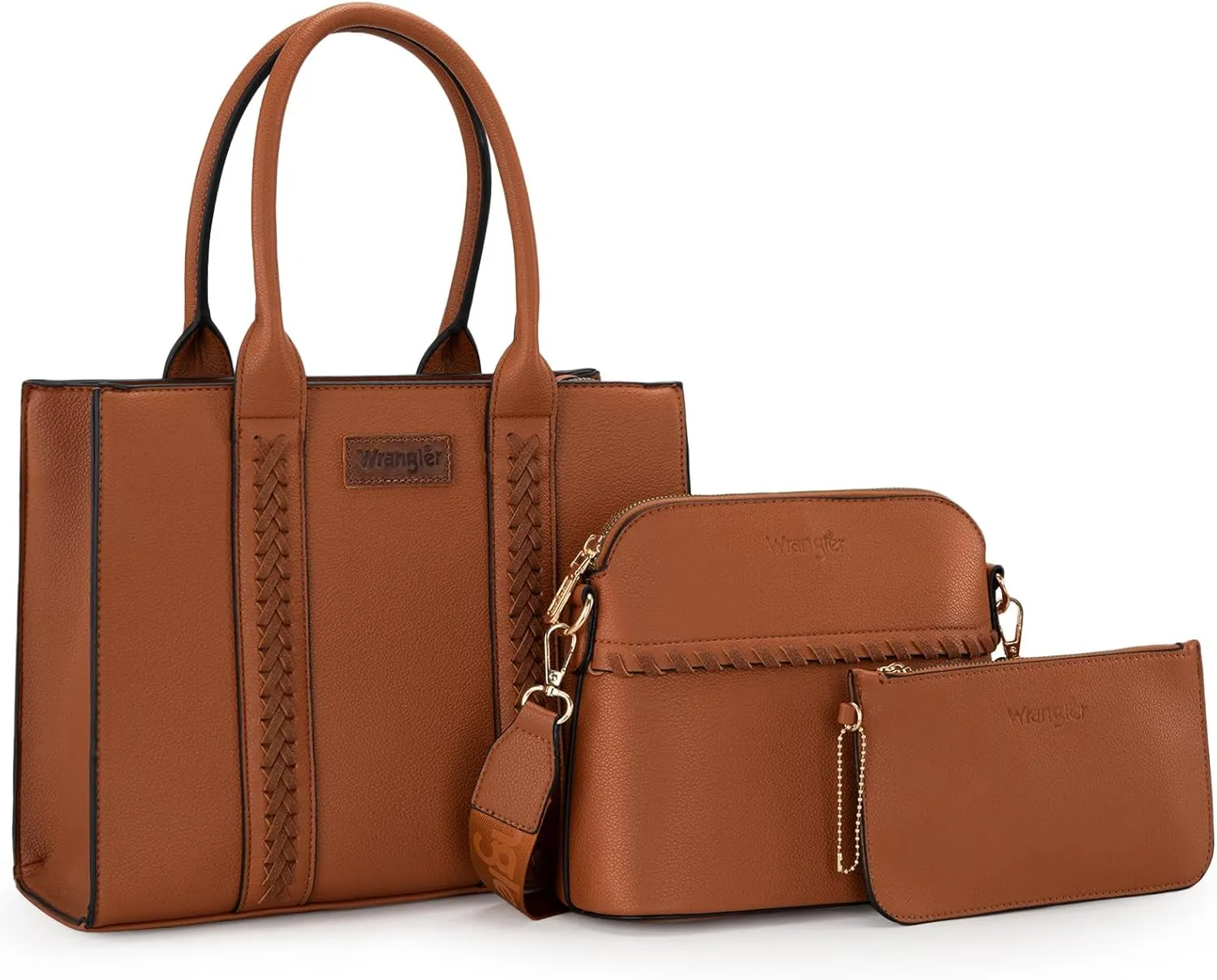Wrangler 3Pcs Purses for Women Tote Bag Crossbody Handbag Sets with Strap