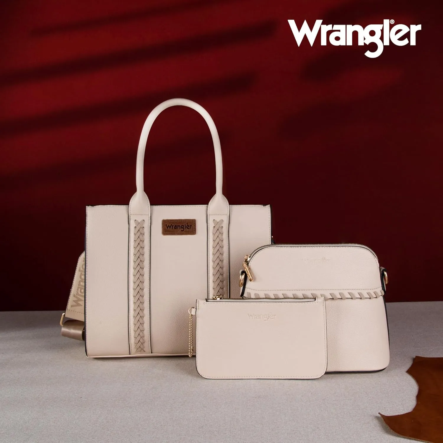 Wrangler 3Pcs Purses for Women Tote Bag Crossbody Handbag Sets with Strap
