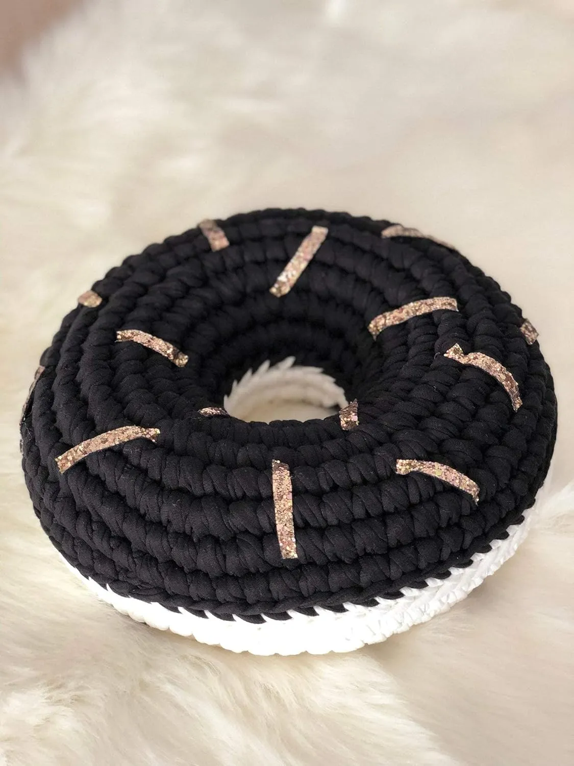 Zpagetti Organic 7-9 mm T-Shirt Yarn for Macrame & Knitting, 100% Cotton Jersey Black Passion