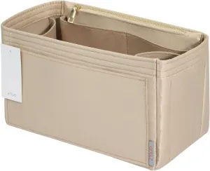 ZTUJO Purse Organizer Insert For Handbags, Silky Touching Bag Organizer Insert With Bottle Holder, Perfect for Speedy, Neverfull, Tote,ONTHEGO,Artsy,Handbag and More (X-Large, Silky Beige)